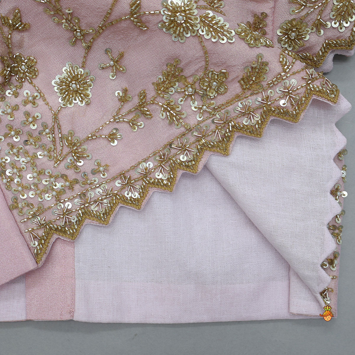 Shimmery Sequin Embroidered Crop Top With Flared Lehenga And Matching Dupatta