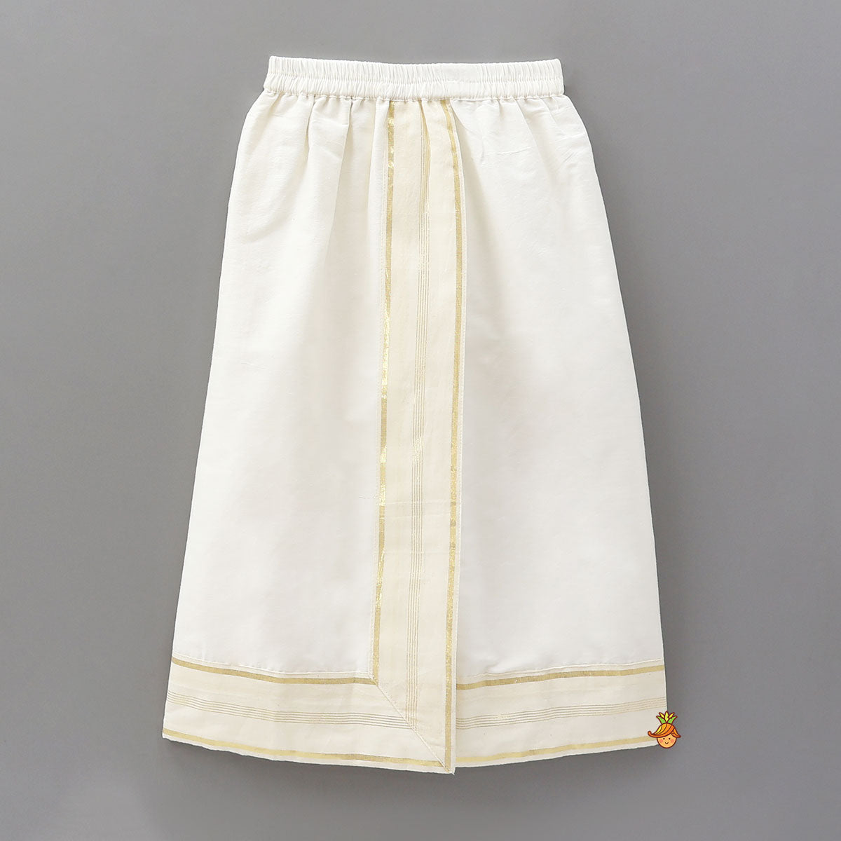 Exquisite Patola Print Shirt With Stitched Lungi And Shawl