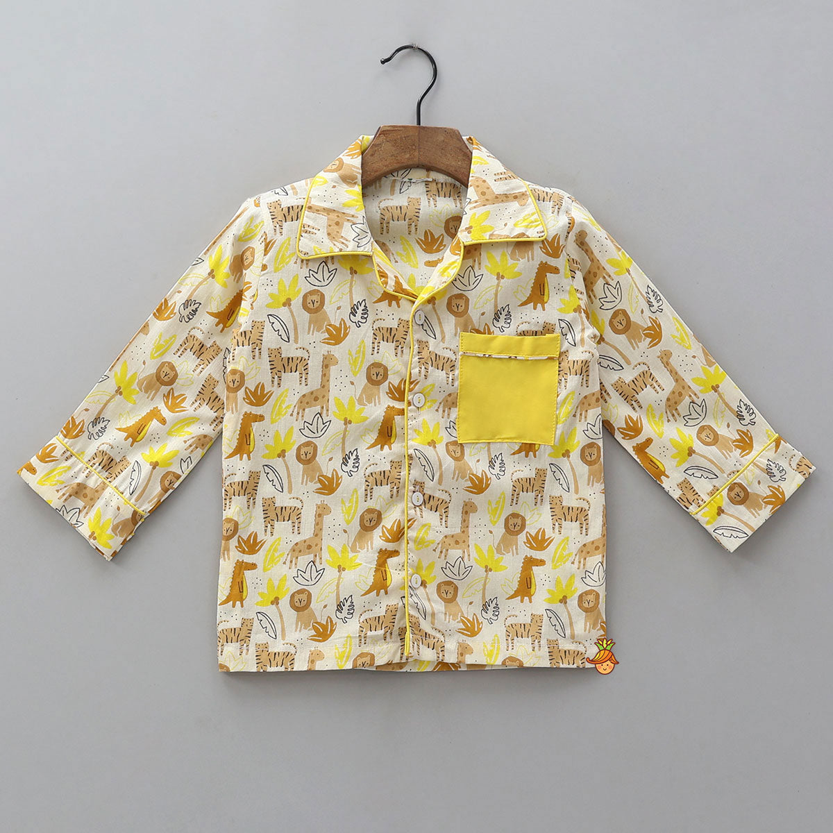 Pre Order: Jungle-Themed Printed Cotton Sleepwear