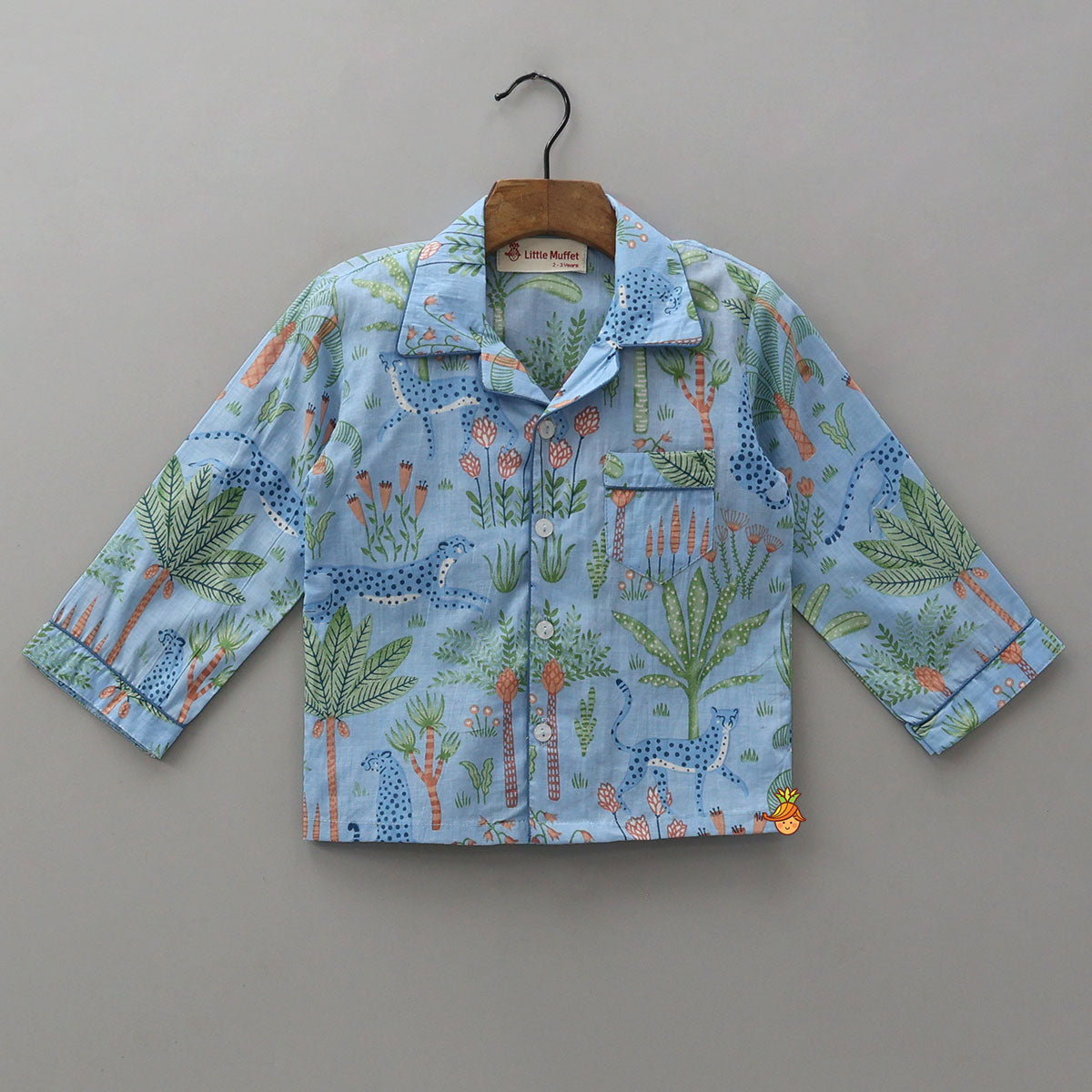 Pre Order: Jungle-Themed Printed Top And Pyjama