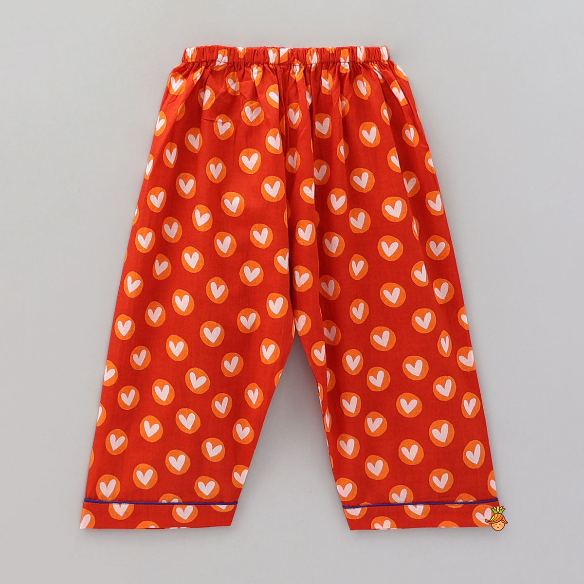 Pre Order: Patch Pocket Detail Heart-Printed Sleepwear