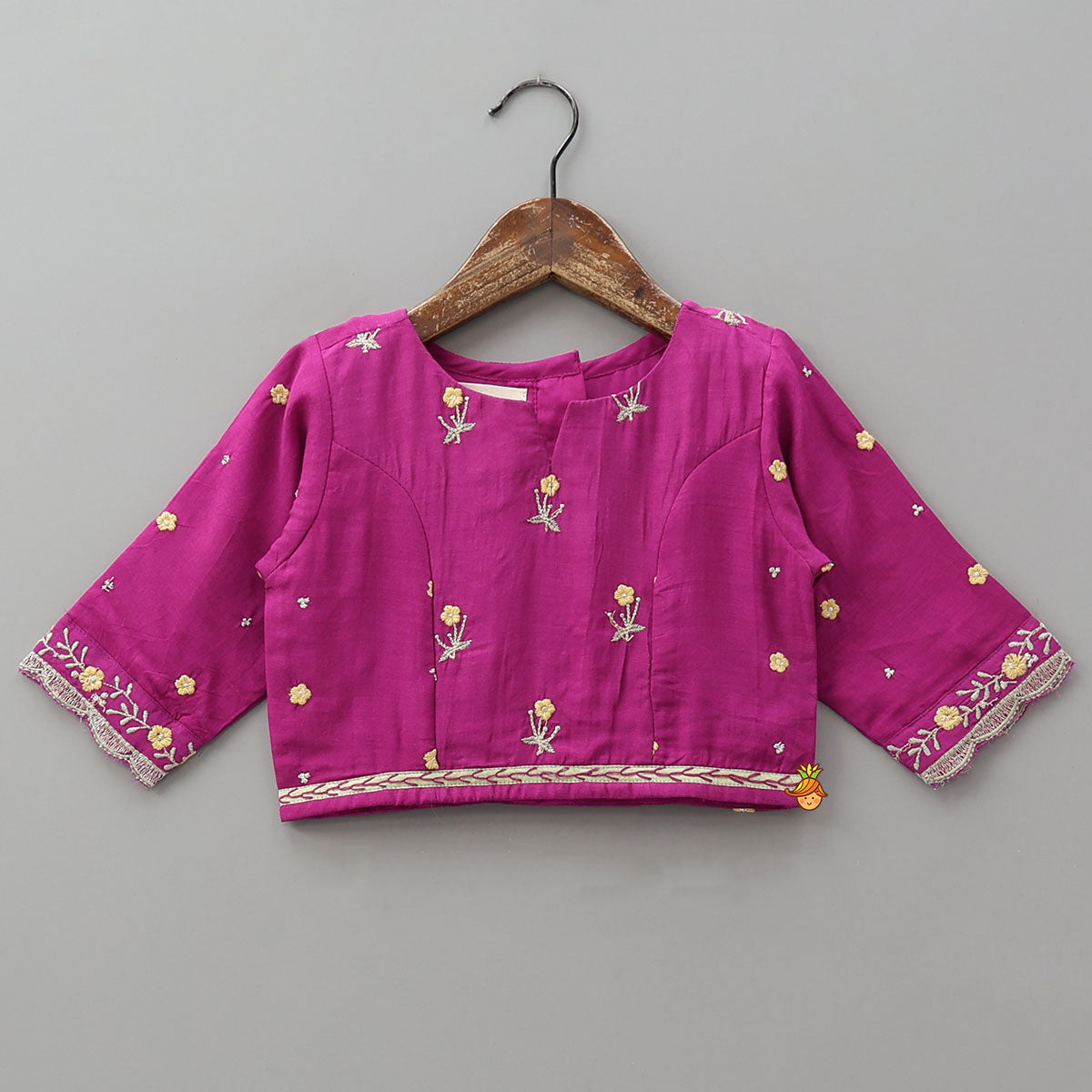 Gracefully Thread Embroidered Top And Lehenga