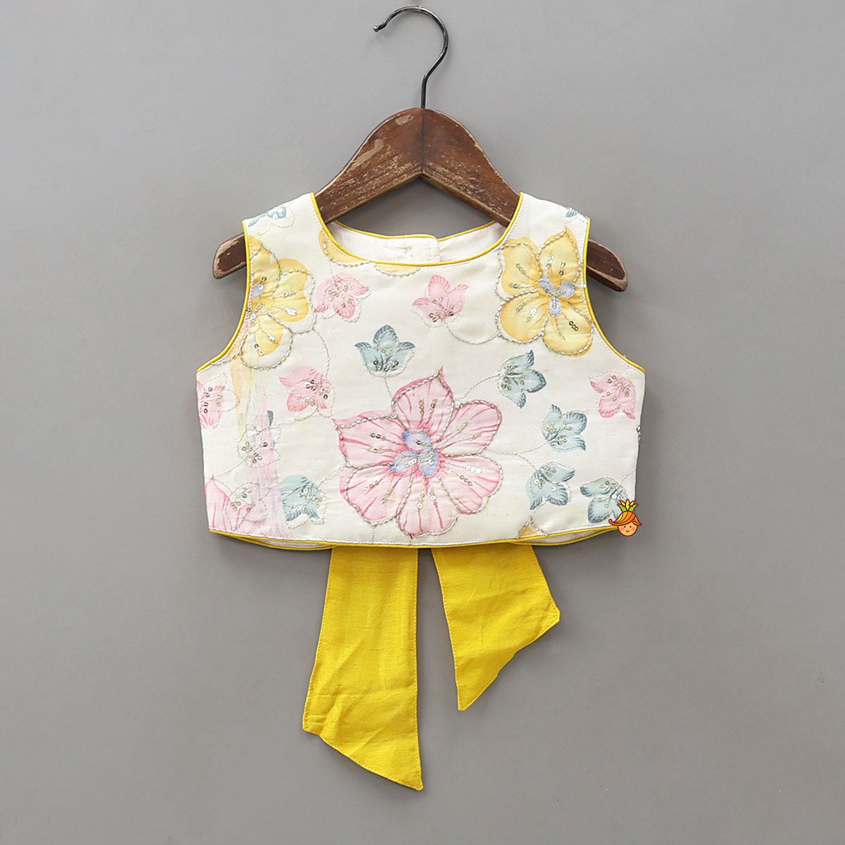 Pre Order: Back Tie-Up Crop Top And Lehenga