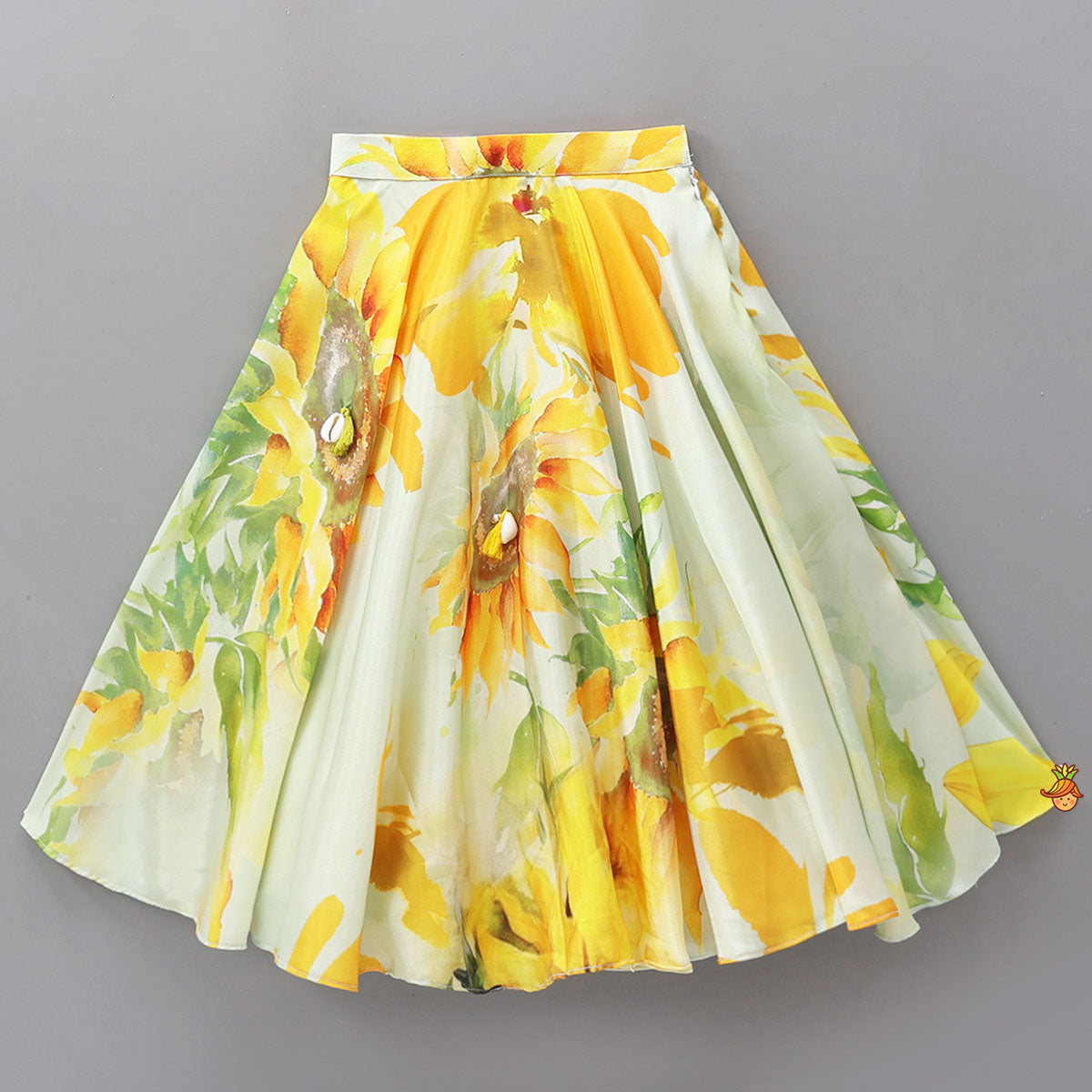 Multiple Hanging Tassel Detail Crop Top And Lehenga