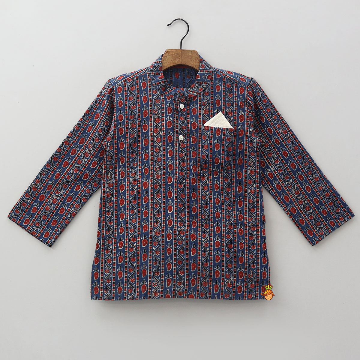 Hand Block Printed Ethnic Kurta And Pyjama