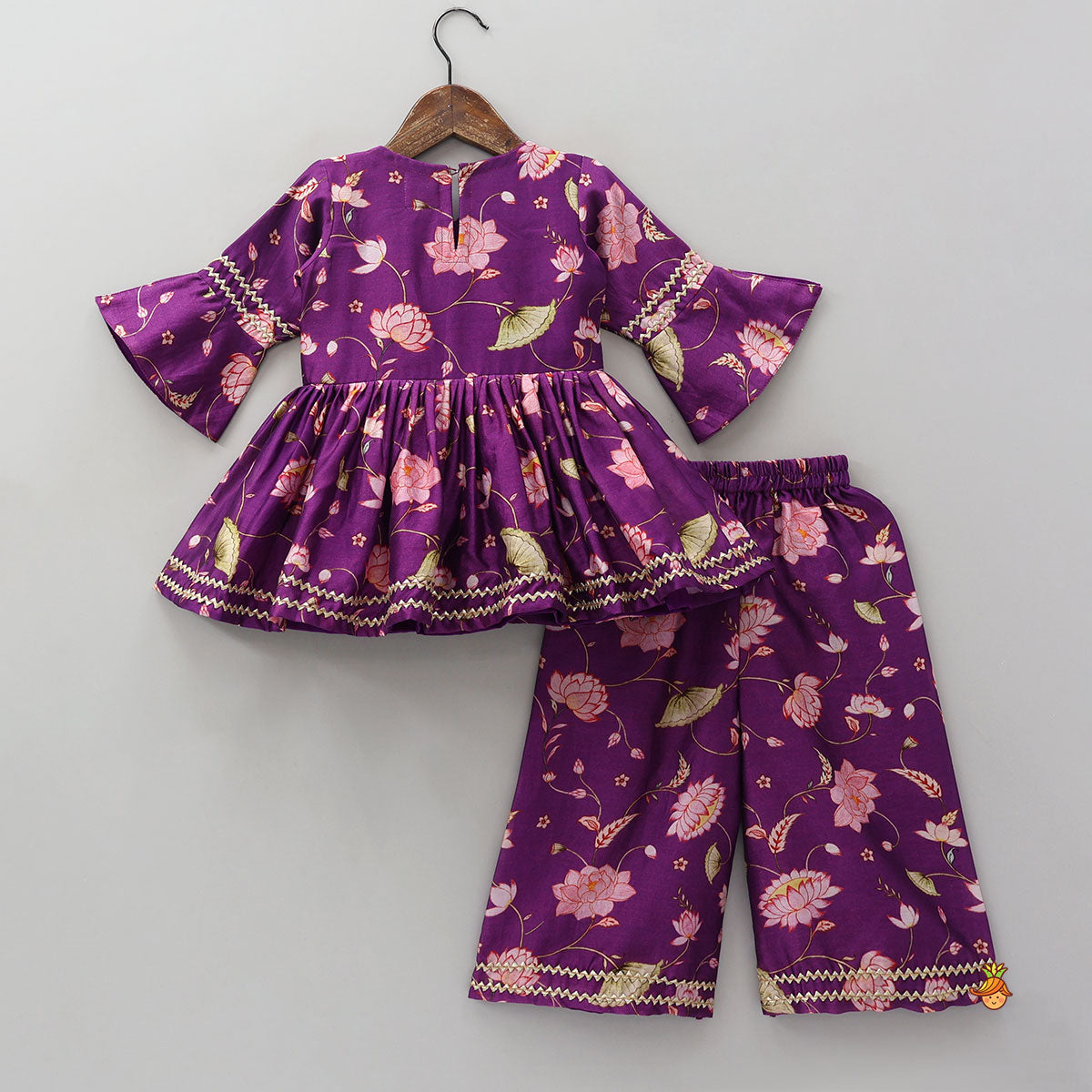 Pre Order: Angarkha Style Kurti And Palazzo