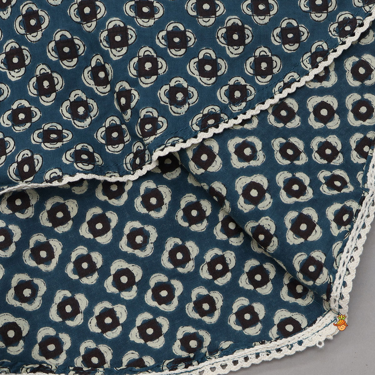 Sleeveless Printed Cotton Kurti And Flared Palazzo With Contrasting Dupatta