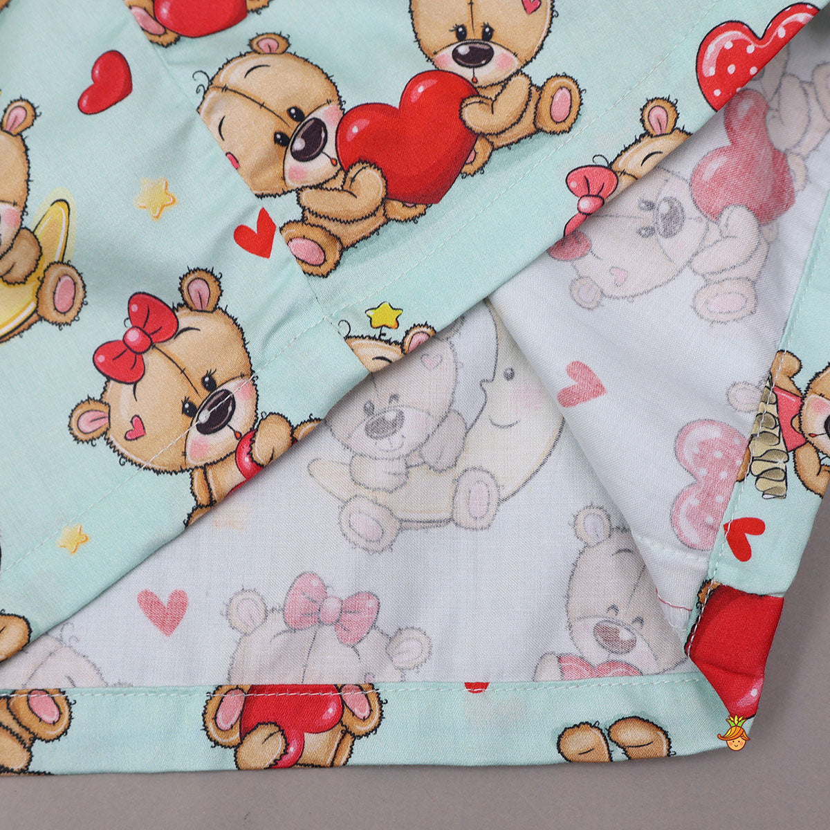 Pre Order: Sweet And Lovely Teddy Printed Sleepwear Set