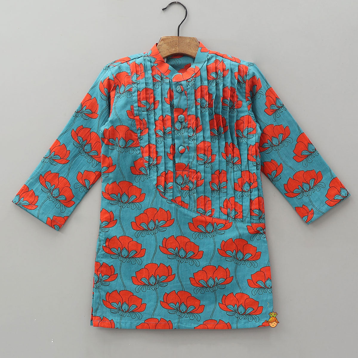 Pre Order: Vibrant Floral Printed Kurta With Pyjama