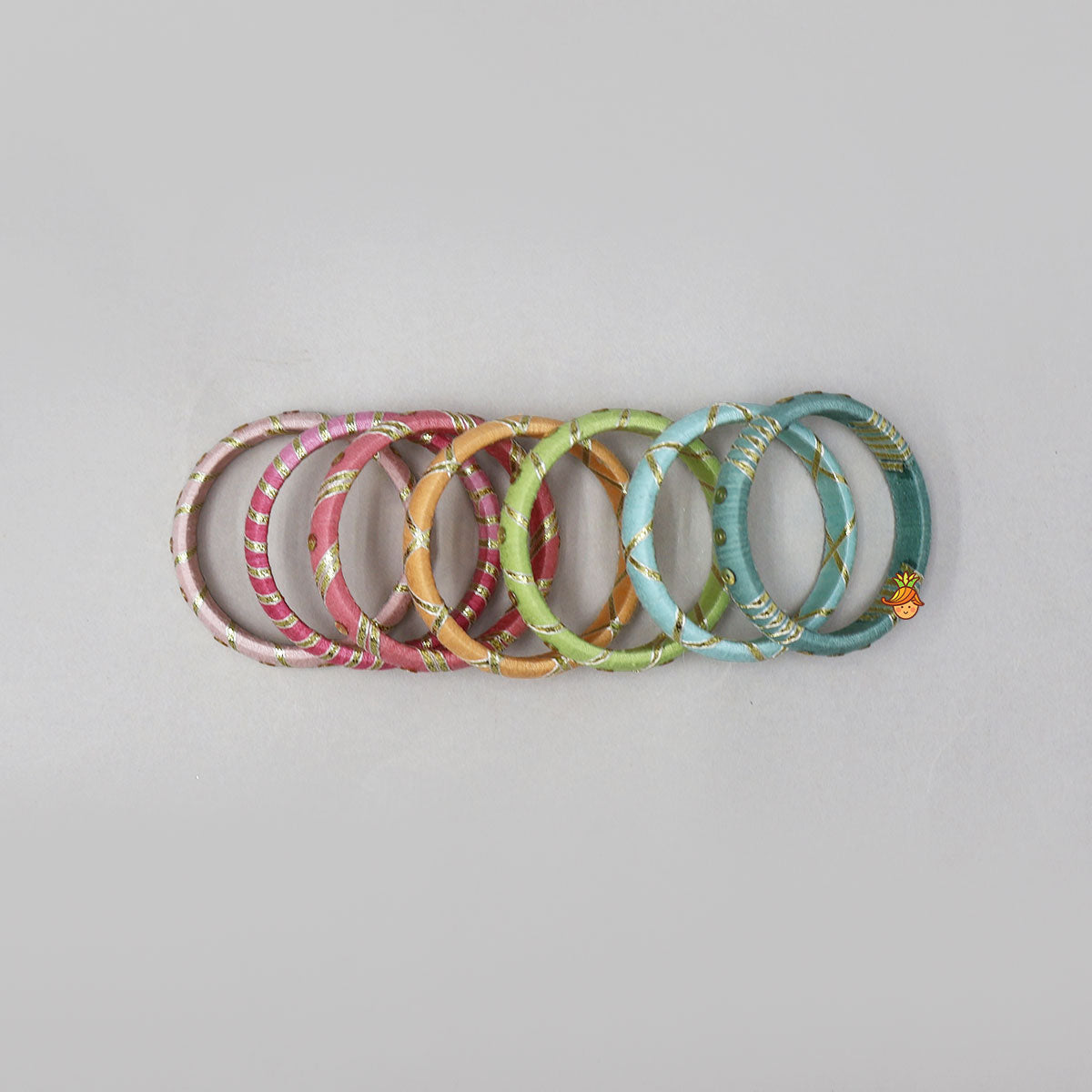 Handmade Thread Bangles - Set Of 7