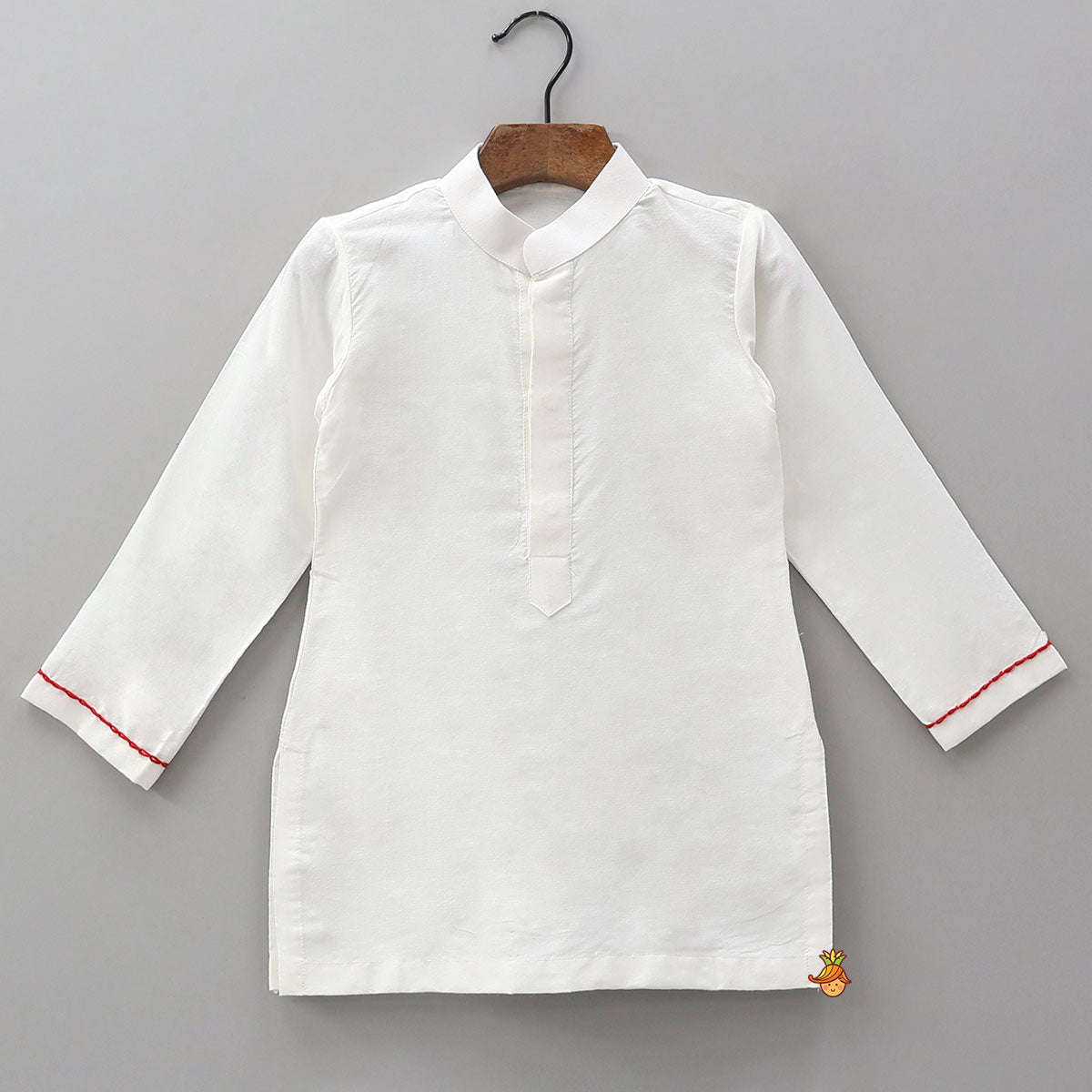 Mandarin Collar Kurta With Dual Tone Jacket And Pyjama