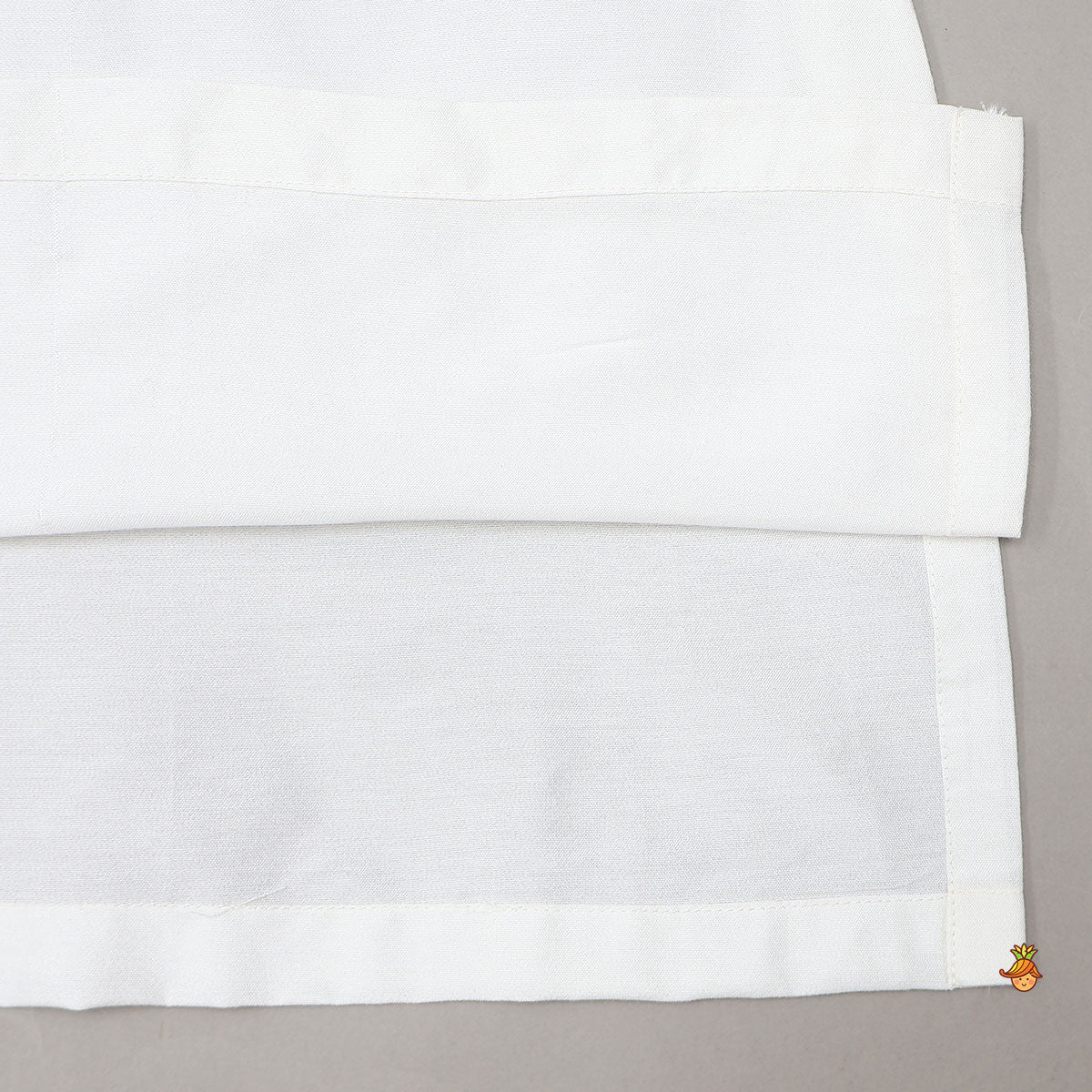 Mandarin Collar Kurta With Dual Tone Jacket And Pyjama