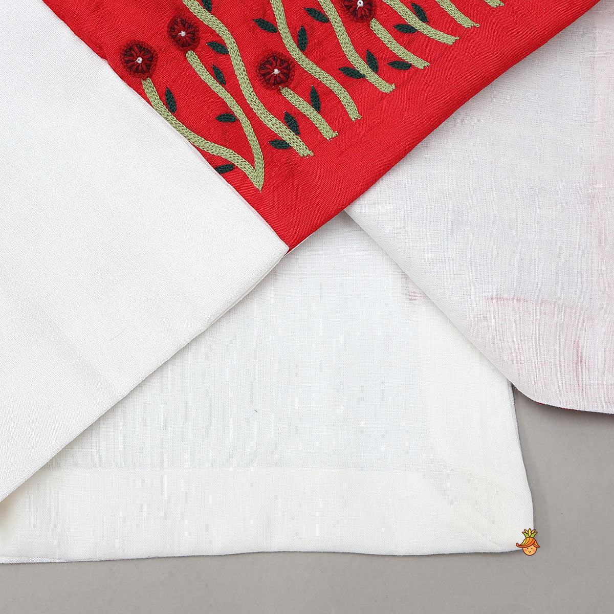 Mandarin Collar Kurta With Dual Tone Jacket And Pyjama