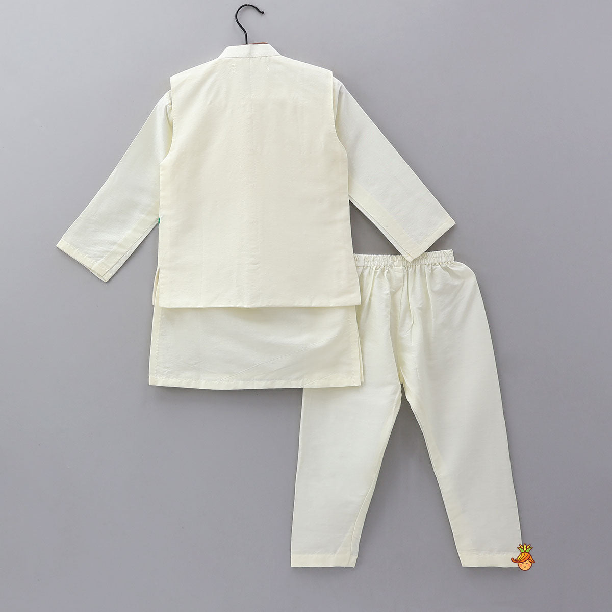 Pre Order: Ethnic Kurta With Beautifully Embroidered Jacket And Pyjama