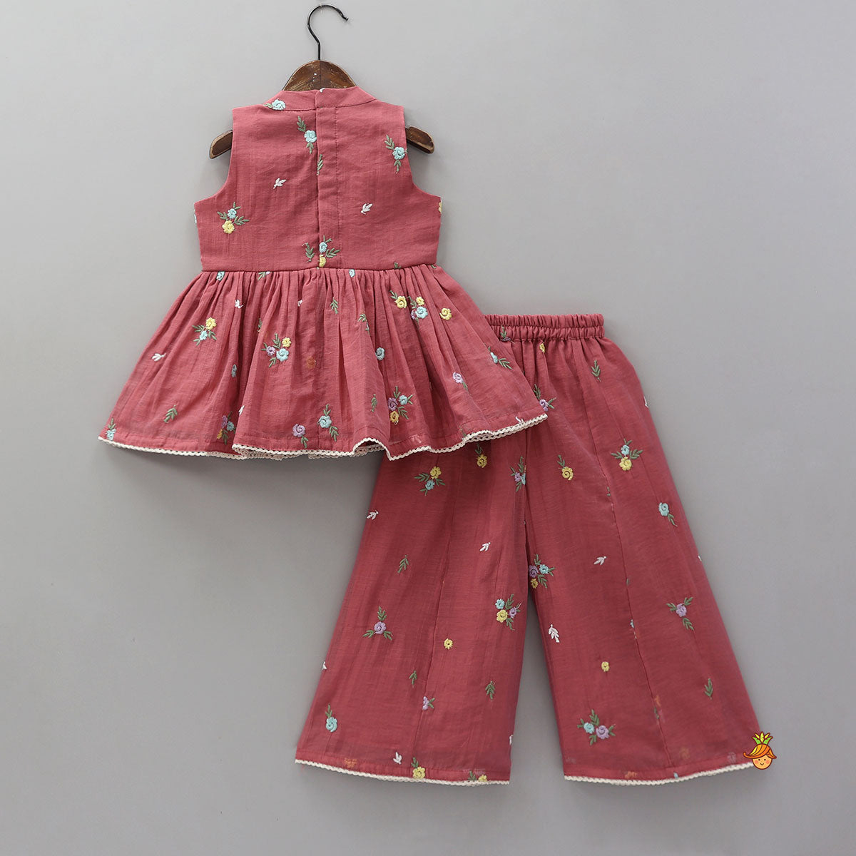 Pre Order: Bow Detail Kurti And Matching Palazzo