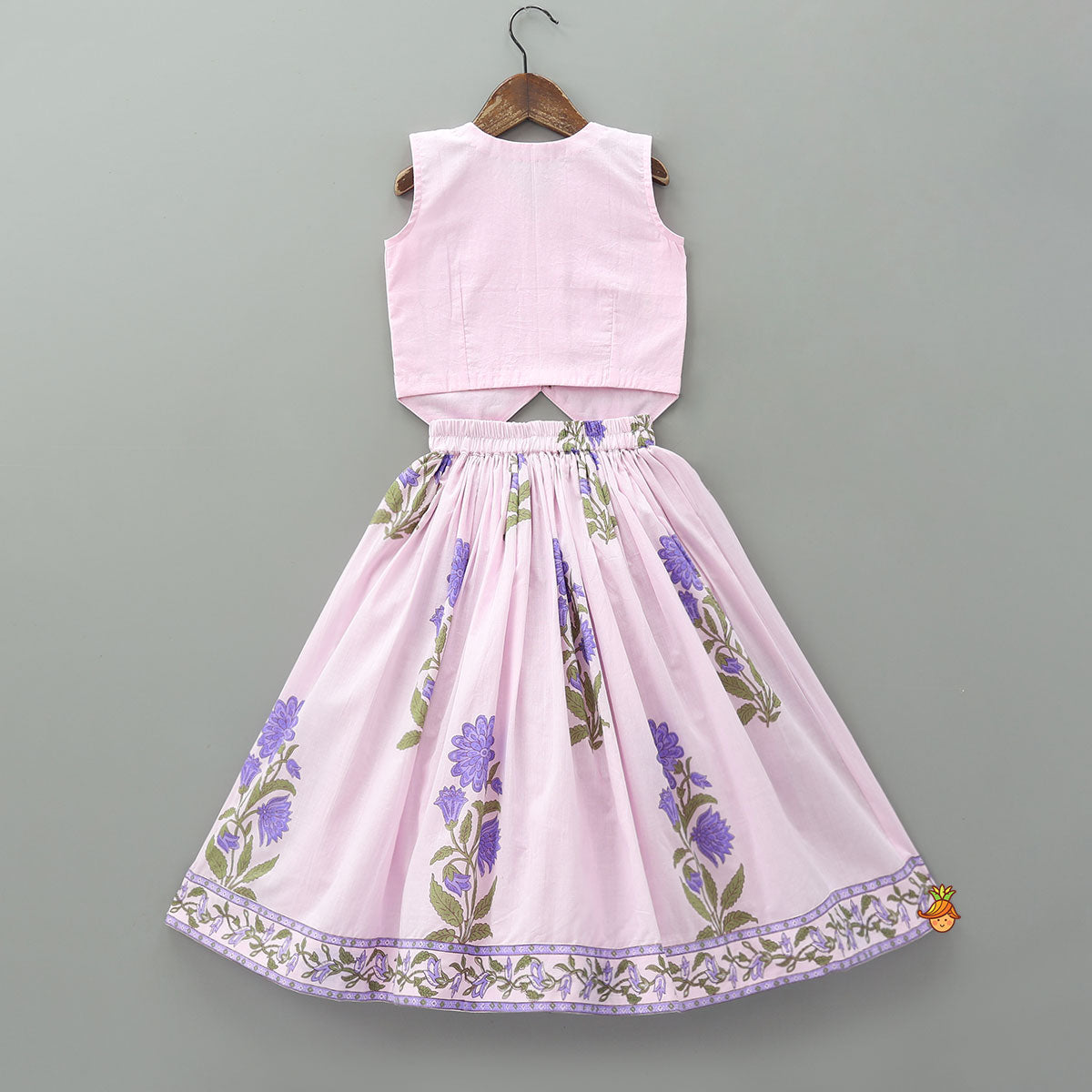 Printed Asymmetric Top And Lehenga