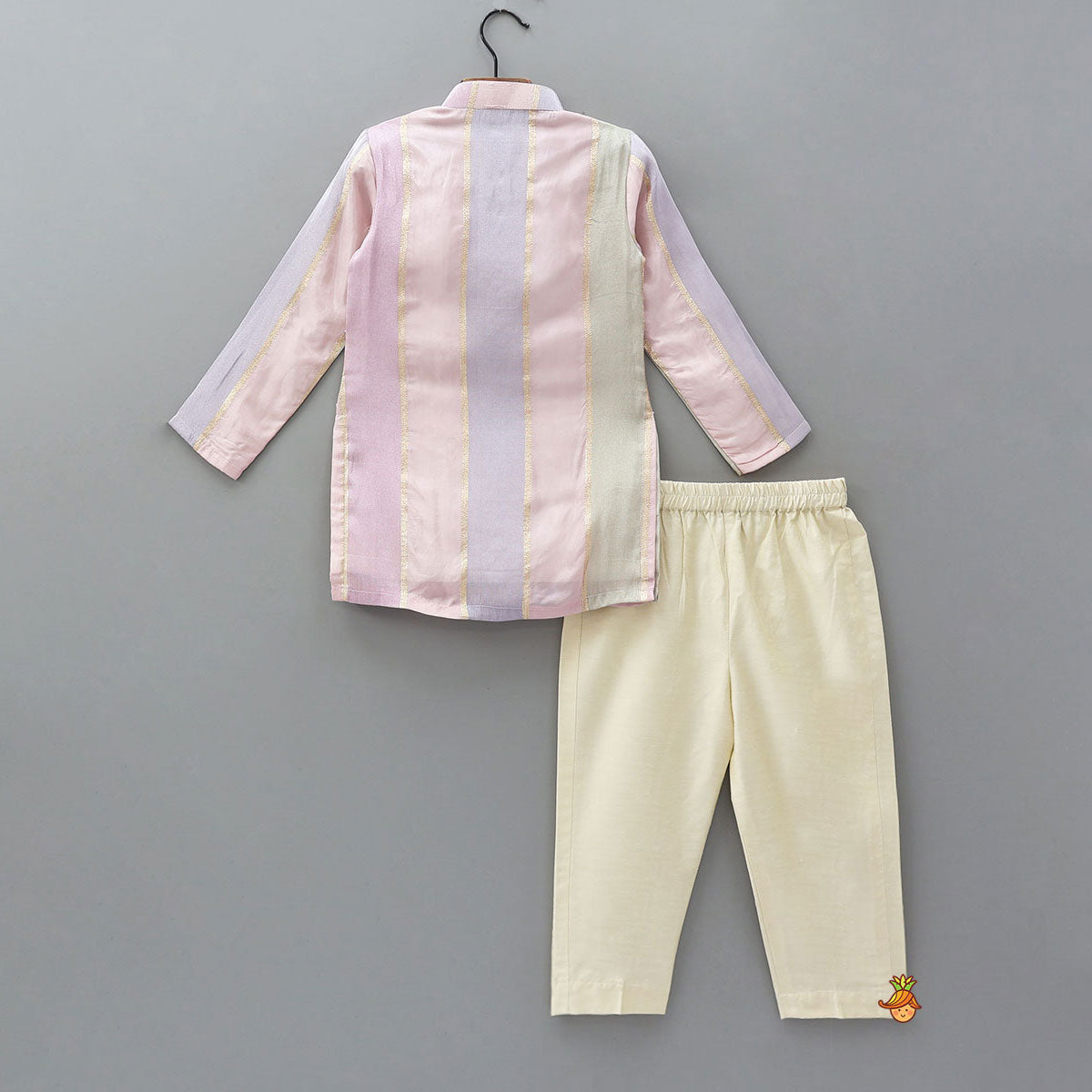 Pre Order: Lace Work Shimmery Kurta And Pyjama