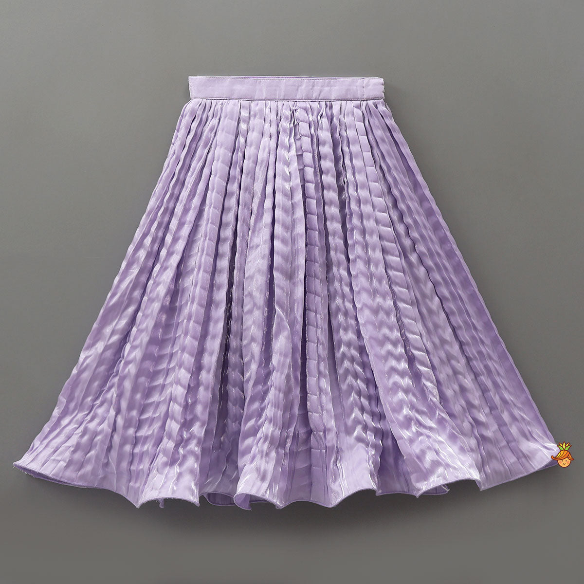 Pre Order: Stunning Criss-Cross Back Knot Top And Crushed Sheen Lehenga With Matching Hair Tie