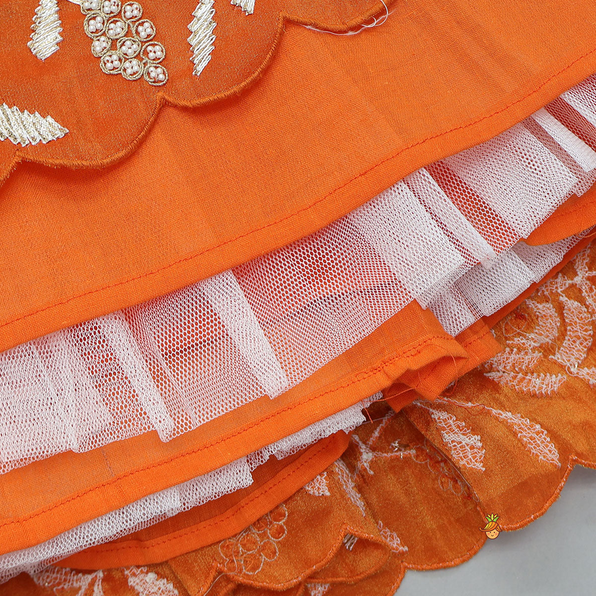 Pre Order: Gota Work Shimmery Kurti And Lehenga