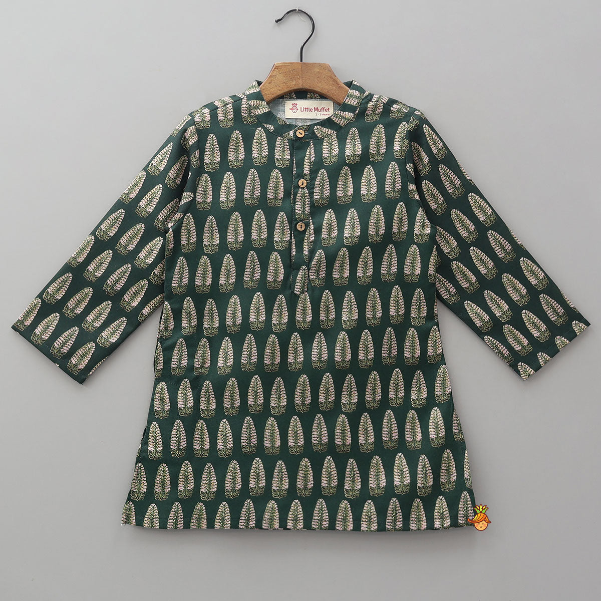 Leaf Motif Kurta And Pyjama