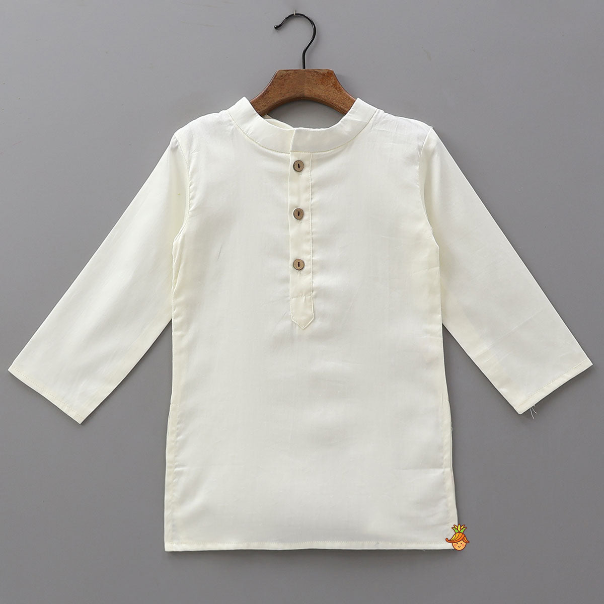 Festive Cotton Ethnic Kurta With Printed Jacket And Pyjama