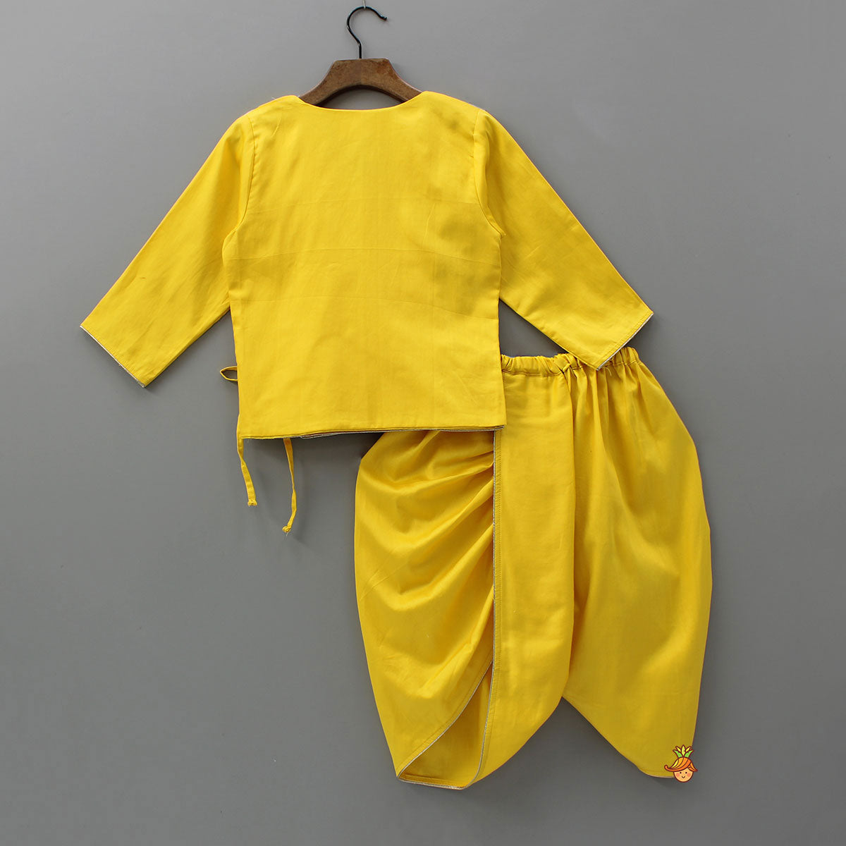 Front Dual Tie-Up Ethnic Kurta And Dhoti