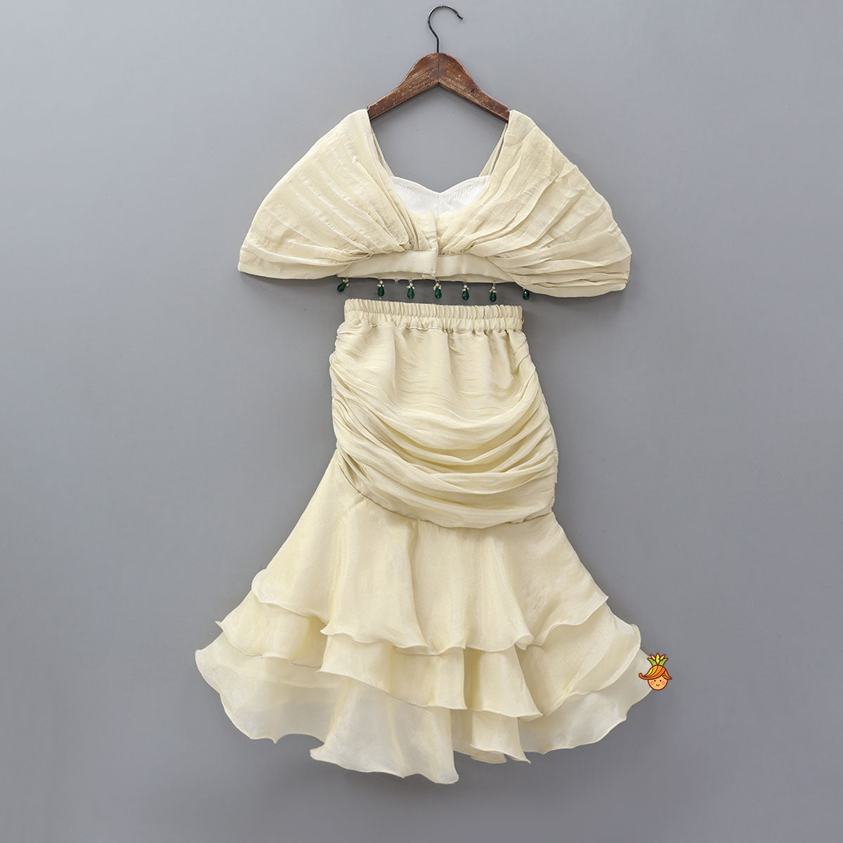 Lovely Strappy Shimmery Top And Skirt Style Lehenga