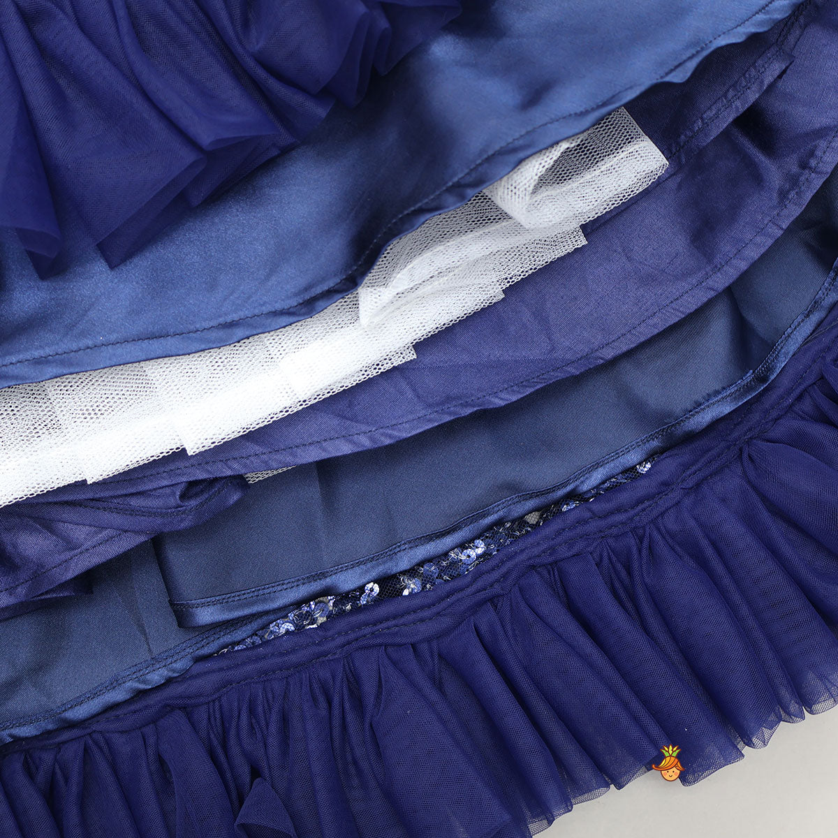 Pleated One Shoulder Crop Top And Gorgeous Sequined Lehenga