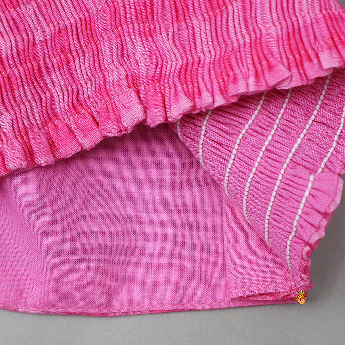 Pre Order: Smocked Back Crop Top With Elasticated Skirt And Matching Head Band