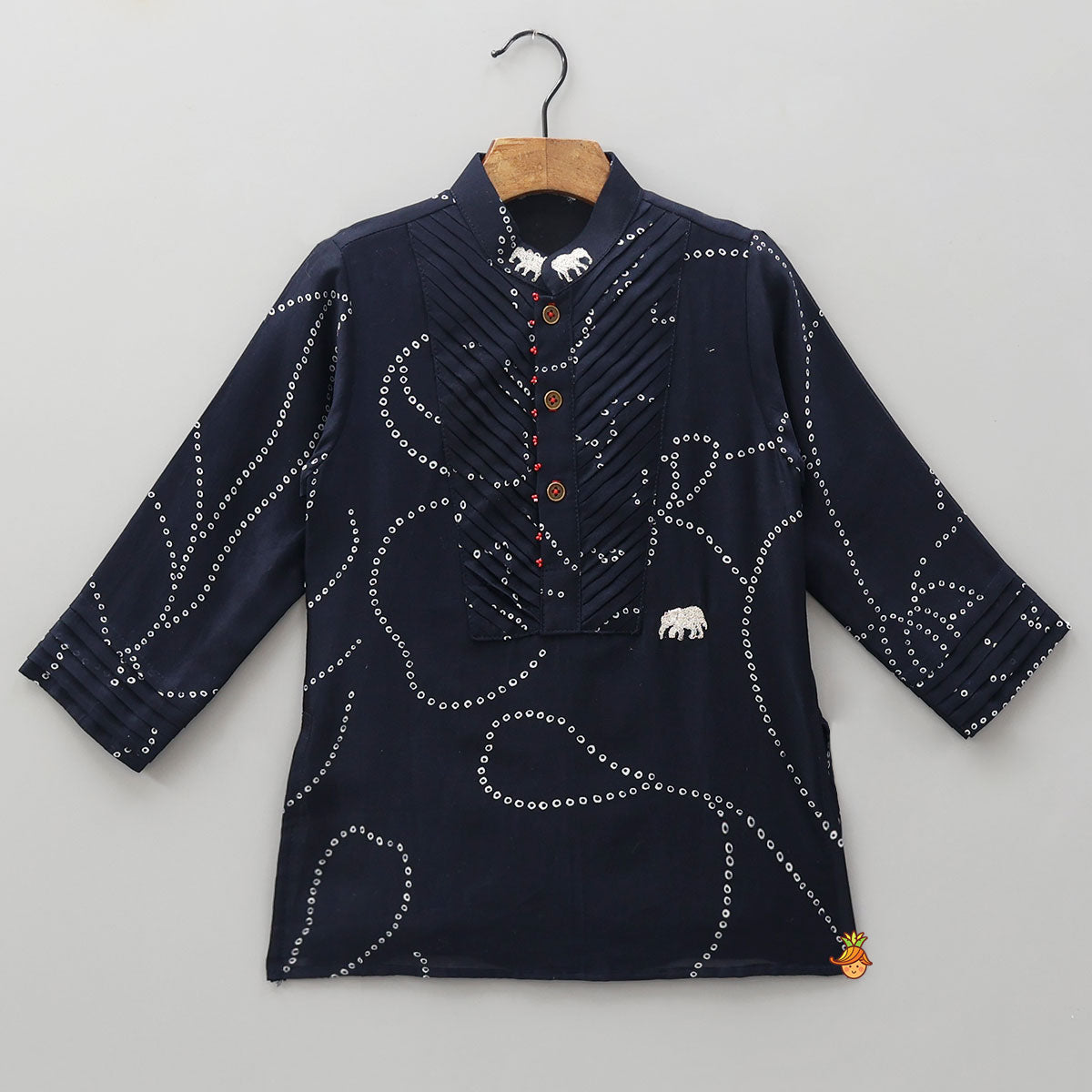 Pre Order: Pin-Tuck Detailed Yoke Kurta And Pyjama