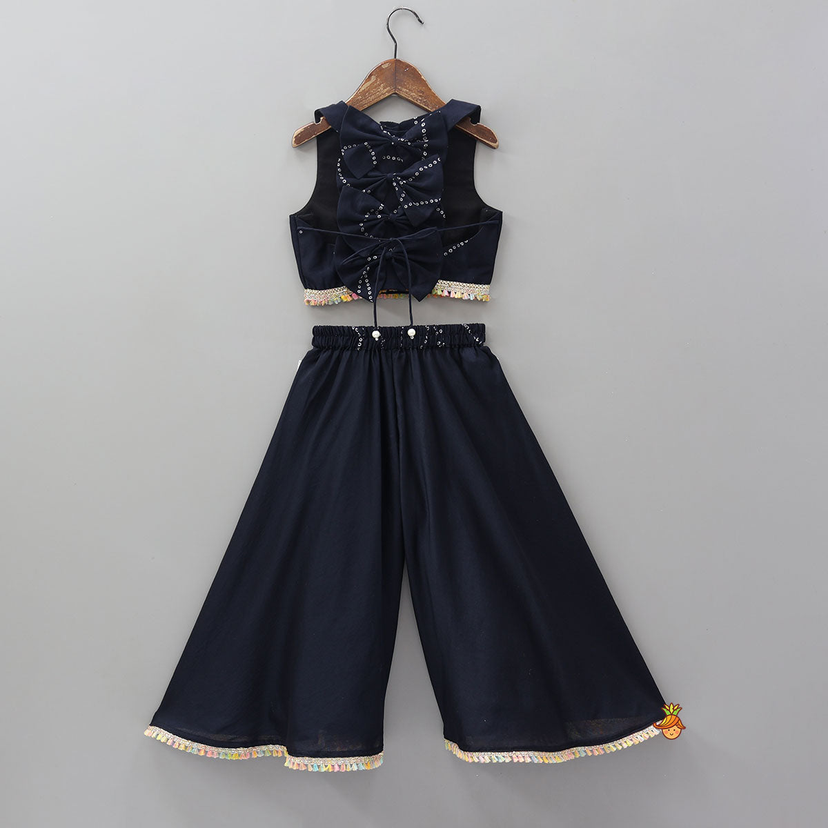 Pre Order: Stunning Bandhani Printed Crop Top And Palazzo