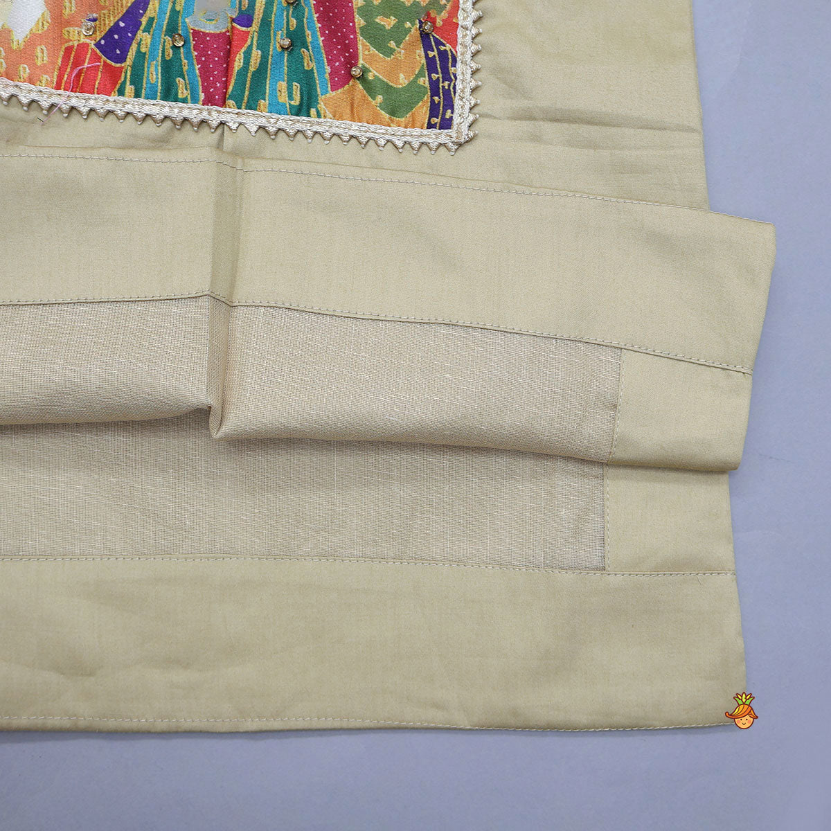 Pre Order: Traditional Patch Work Kurta And Dhoti Pant