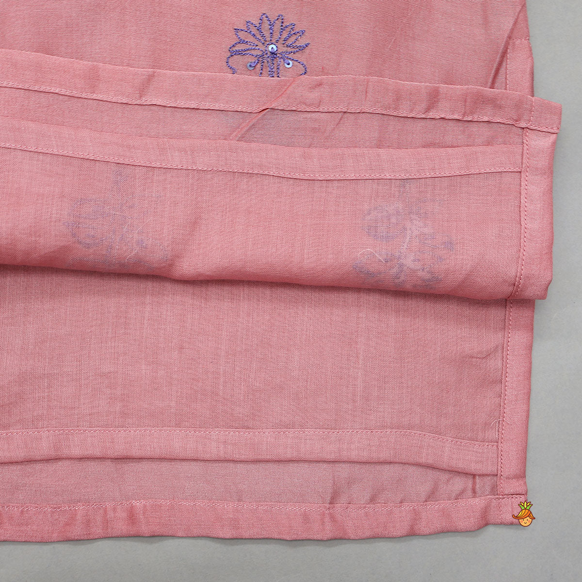 Pre Order: Thread Embroidered Ethnic Kurta With Floral Jacket And Pyjama