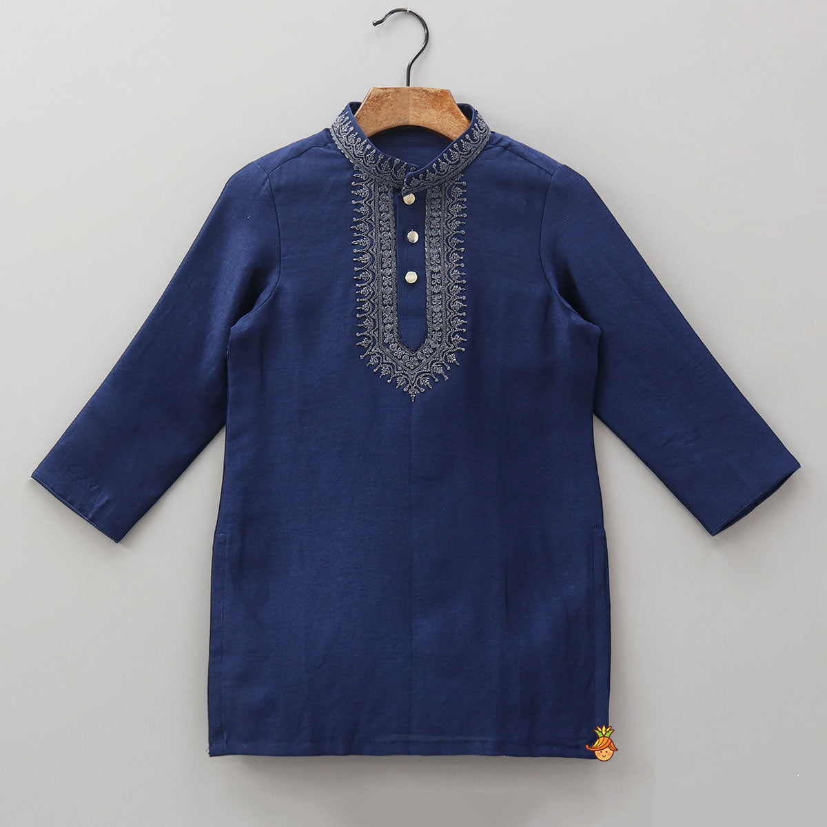 Pre Order: Embroidered Yoke Kurta And Pyjama