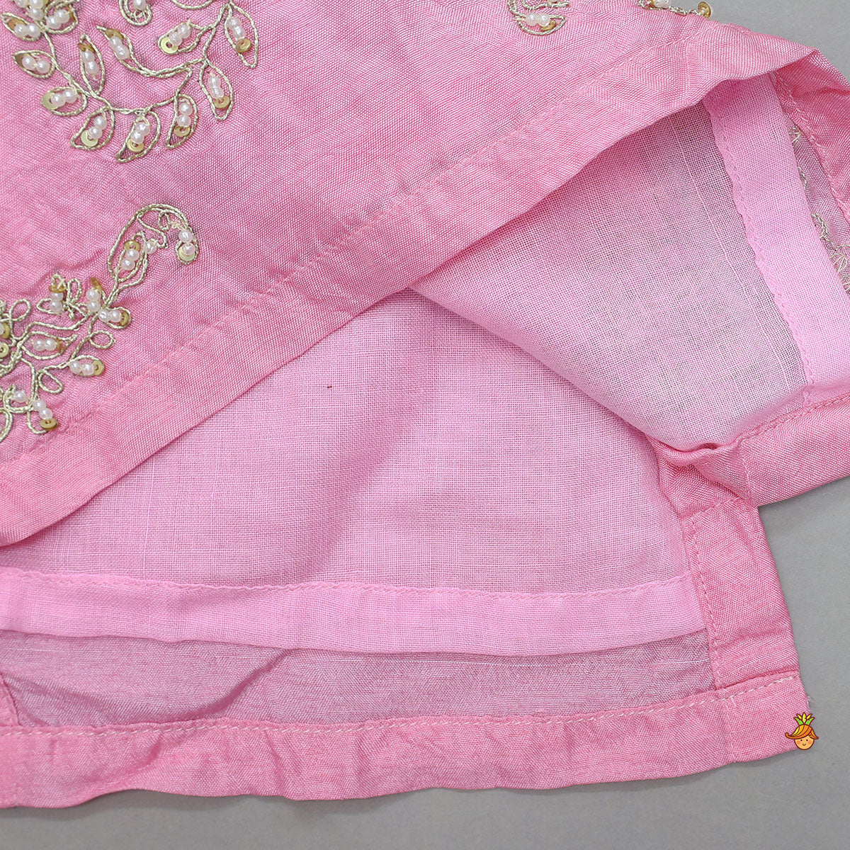Pre Order: Hand Embroidered Strappy Top And Lehenga With Dupatta