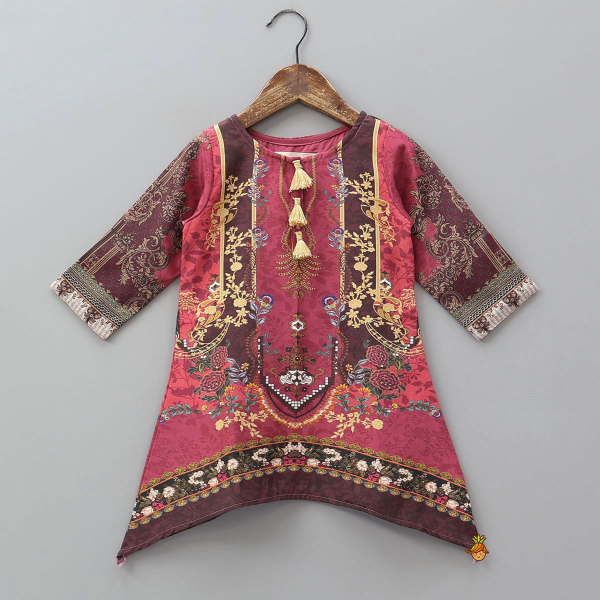 Printed Asymmetric Kurti And Palazzo