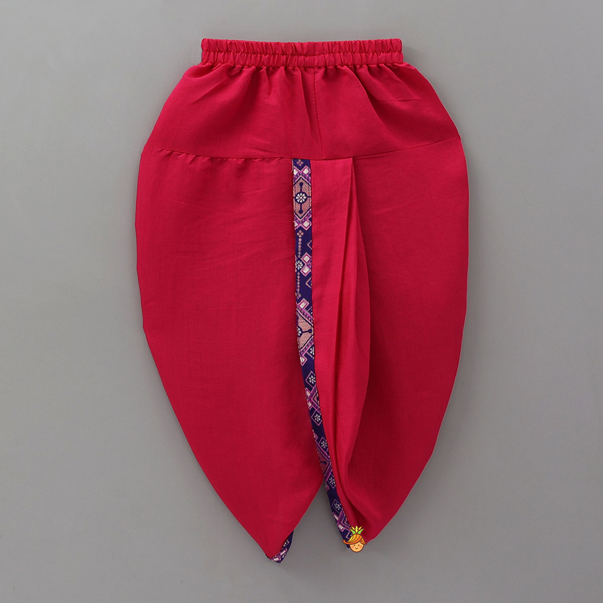 Front Tie Up Kurti And Contrasting Dhoti