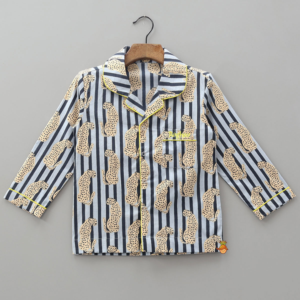 Pre Order: Animal Printed Notch Collar Sleepwear