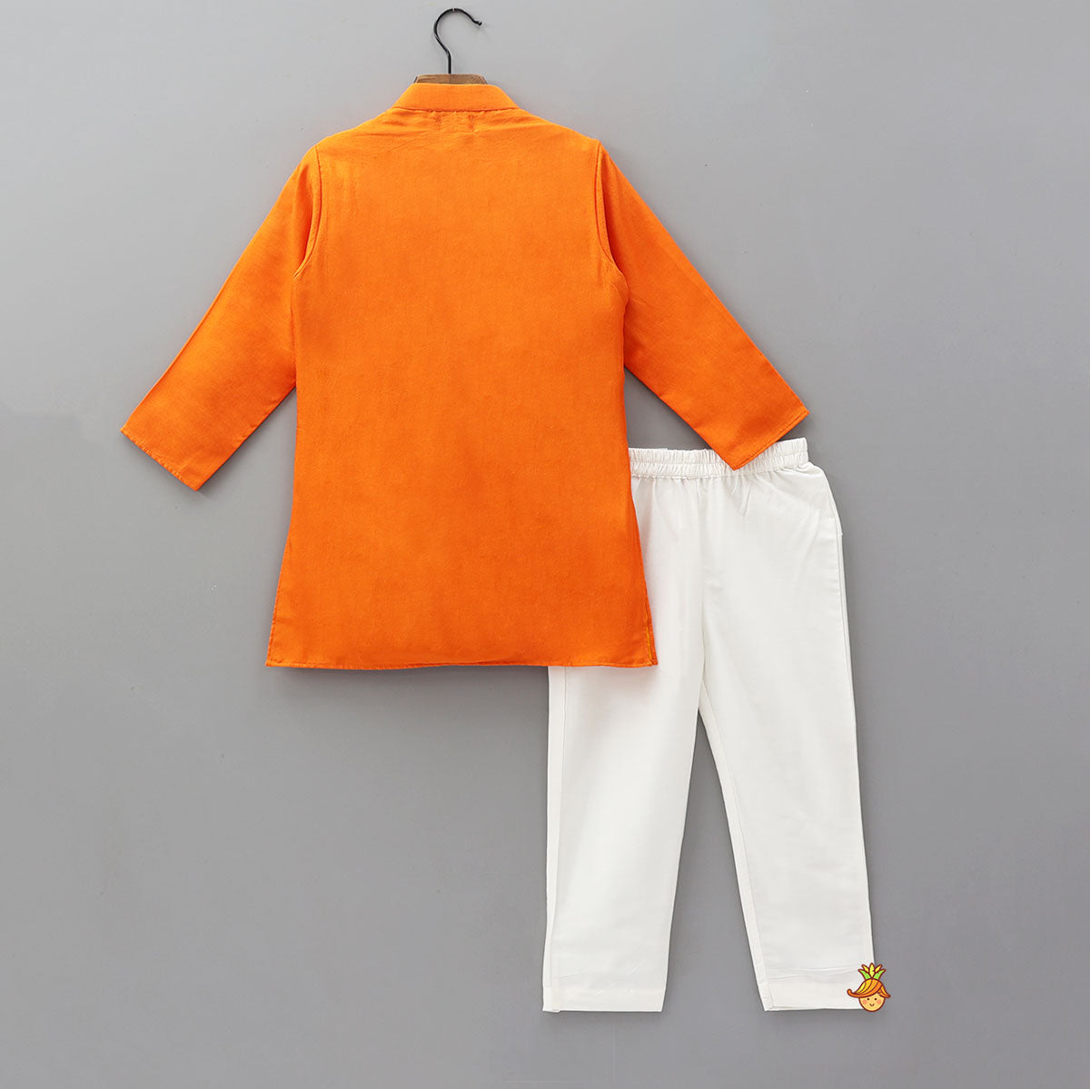 Pre Order: Floral Hand Embroidered Jacket Style Kurta With Pyjama