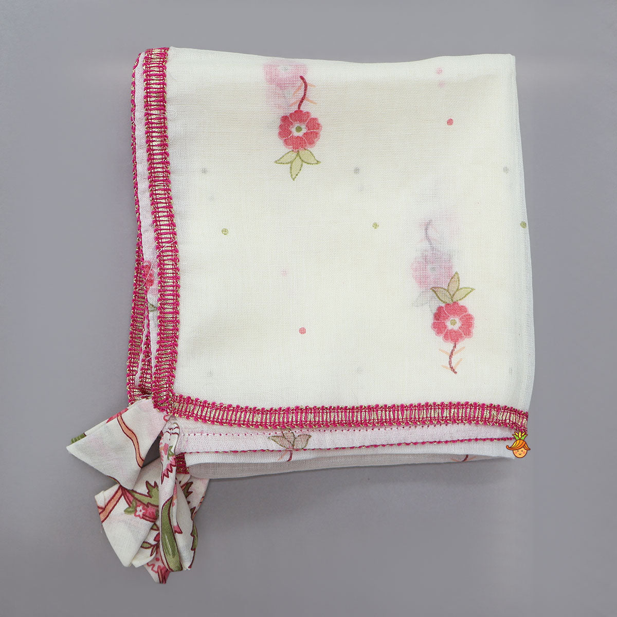 Printed Flap Top And Sharara With Matching Dupatta