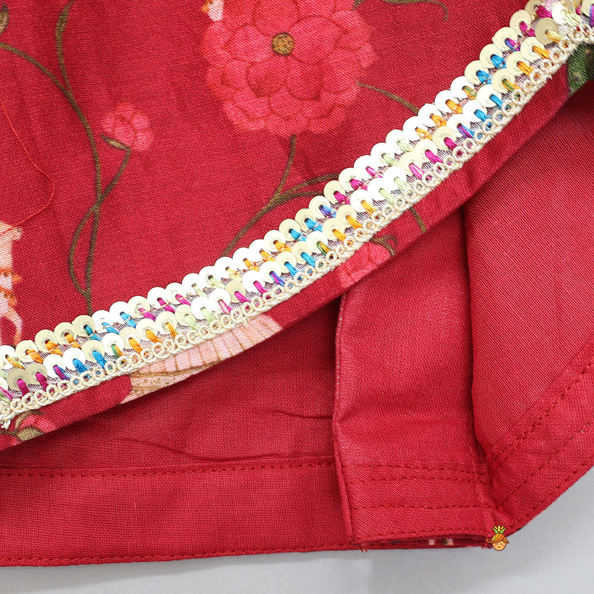 Pre Order: Ethnic Print Halter Neck Crop Top With Flared Lehenga