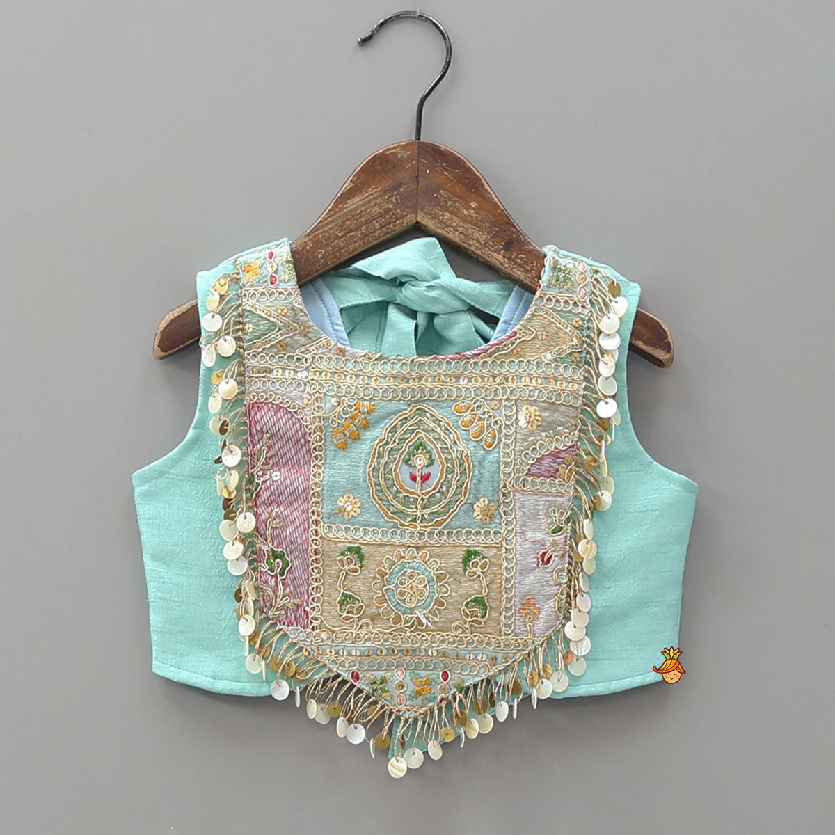 Pre Order: Elegant Zardozi Dori Embroidered Crop Top With Flared Lehenga