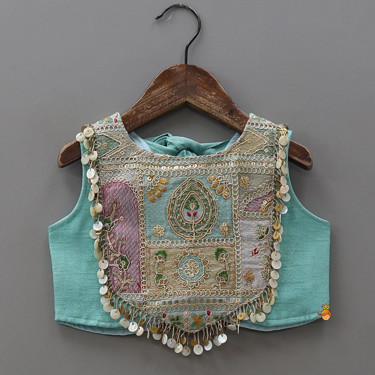 Pre Order: Elegant Zardozi Dori Embroidered Crop Top With Flared Lehenga