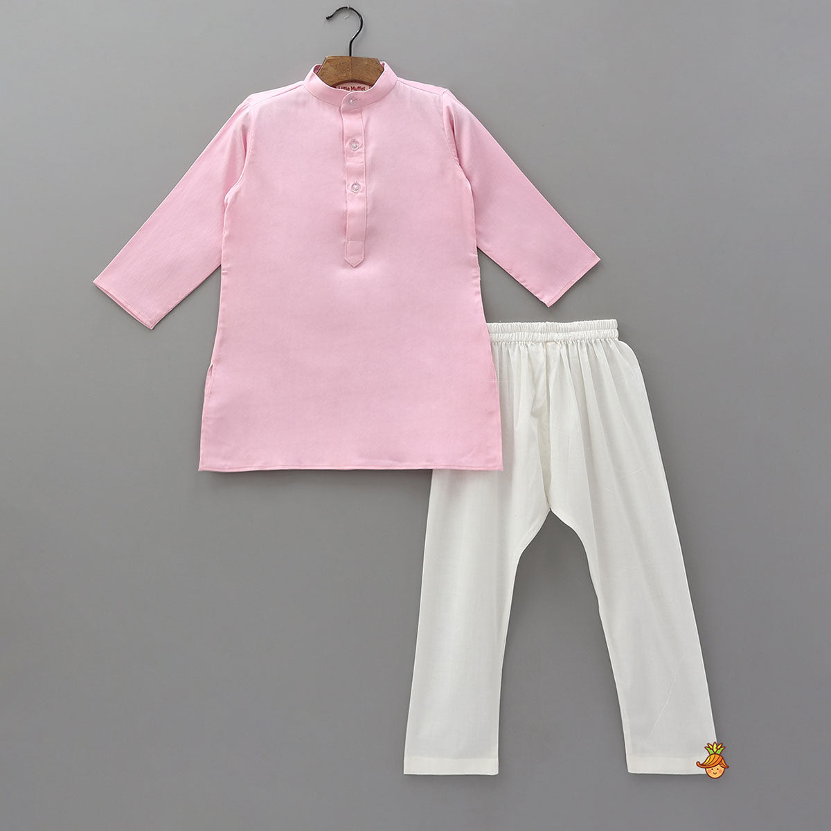 Ethnic Kurta With Heart Motif Embroidered Jacket And Churidar