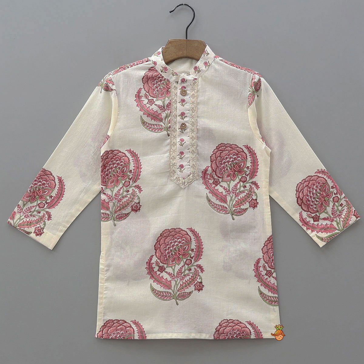 Pre Order: Front Placket Cotton Kurta And Pyjama