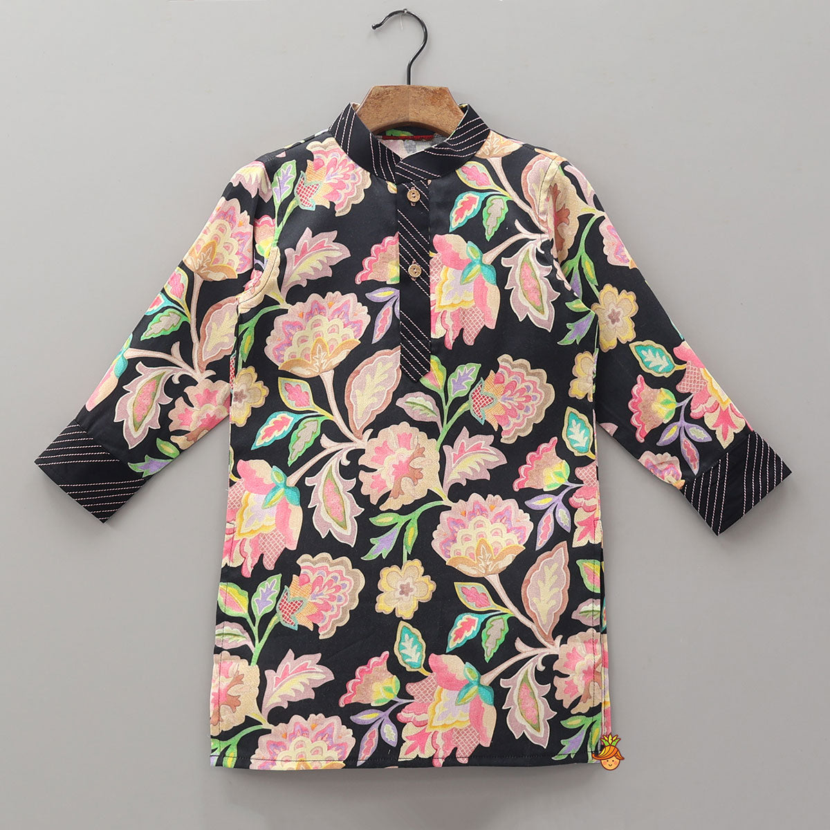 Pre Order: Vibrant Floral Printed Kurta And Pyjama