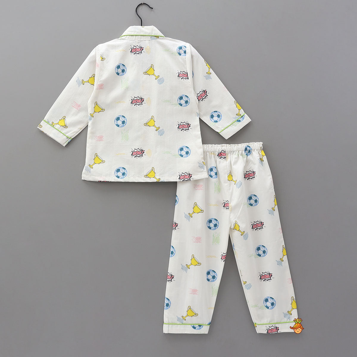 Pre Order: Sports-Themed Printed Cotton Sleepwear
