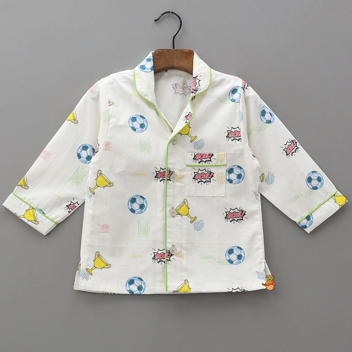 Pre Order: Sports-Themed Printed Cotton Sleepwear