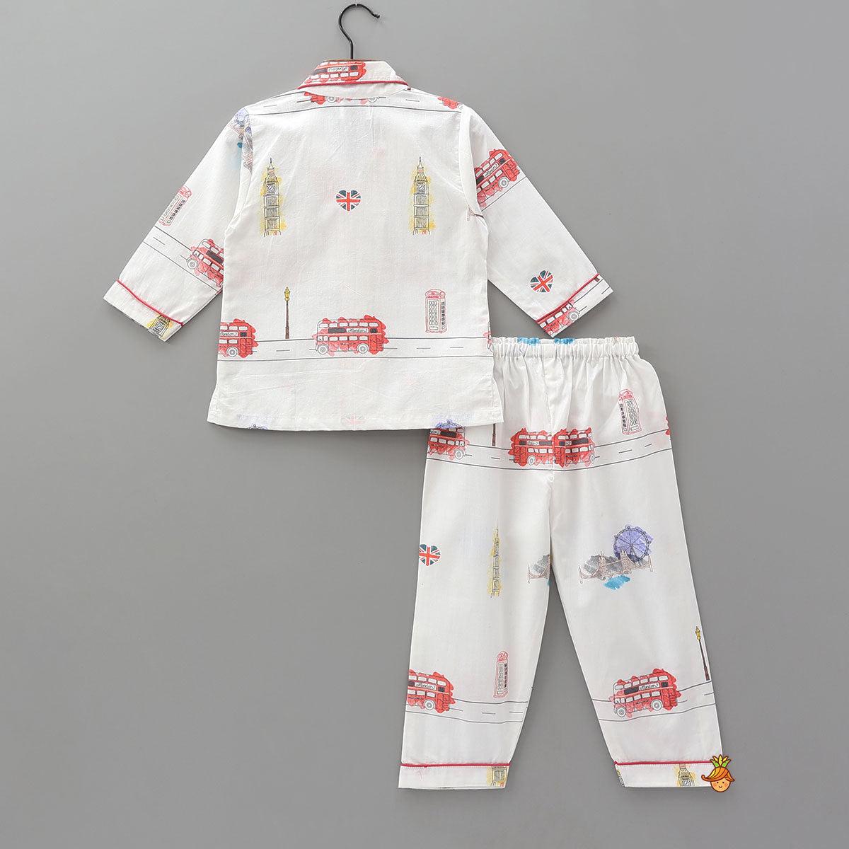 Pre Order: Travel-Themed Printed Cotton Sleepwear