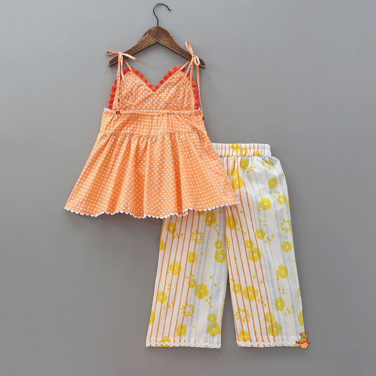 Pre Order: Hand Block Printed Cute Sleepwear With Tote, Scrunchie And Eye Mask